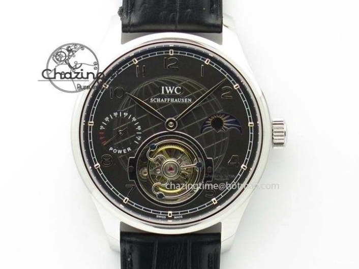 MIROTIME 0328 Portuguese Real PR Real Annual Calendar IW5035 YLF 1:1 Best Edition Black Dial On Leather Strap A Soft 7240